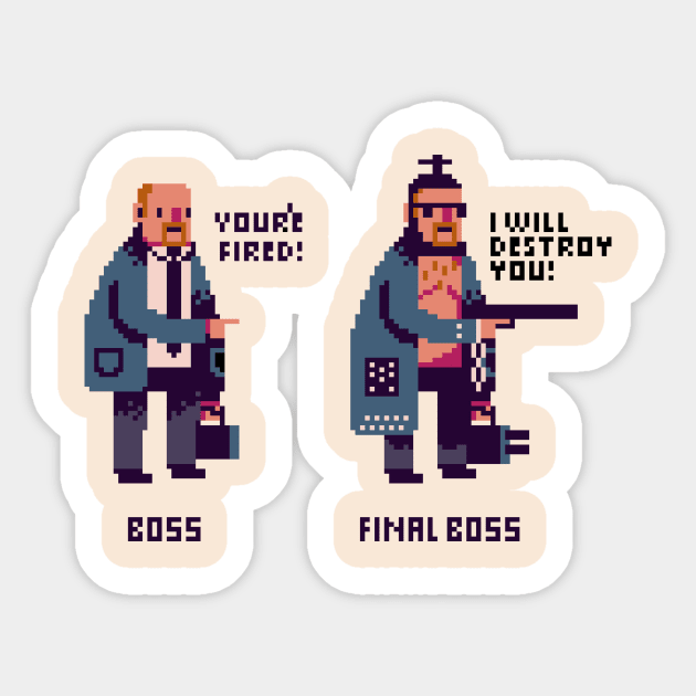 final boss Sticker by Louisros